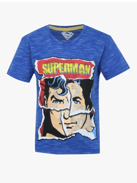 

Kids Ville Boys Blue Superman Print Round Neck T-shirt