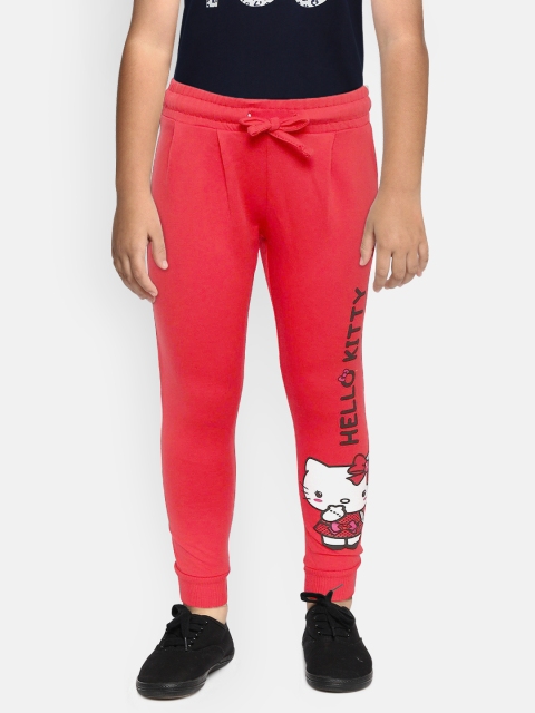

Kids Ville Girls Red Hello Kitty Printed Regular Joggers