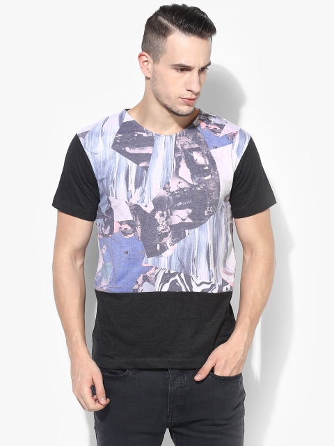 

Voi Jeans Men Grey Printed Round Neck T-shirt