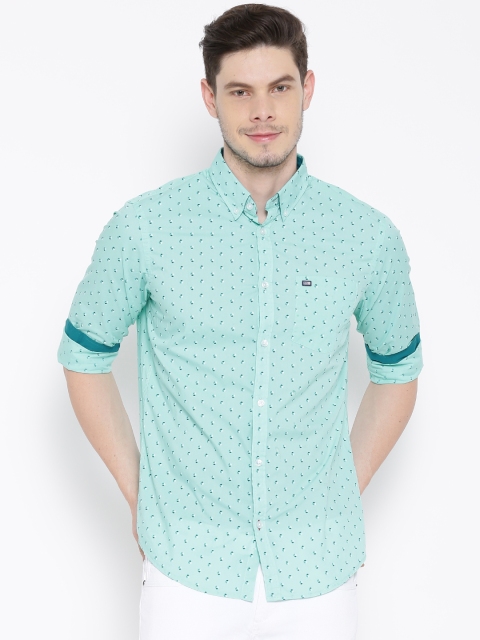 

Arrow Sport Sea Green Printed Slim Fit Casual Shirt