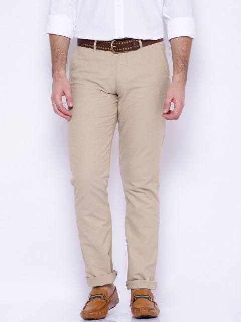 

Arrow Sport Khaki Leisure Slim Fit Casual Linen Sustainable Trousers