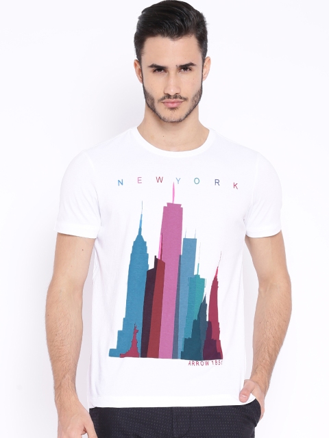 

Arrow New York White Printed T-shirt