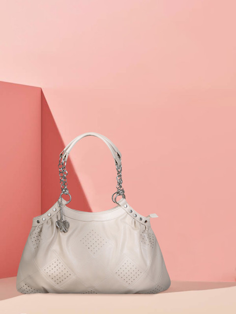 

Butterflies White Shoulder Bag