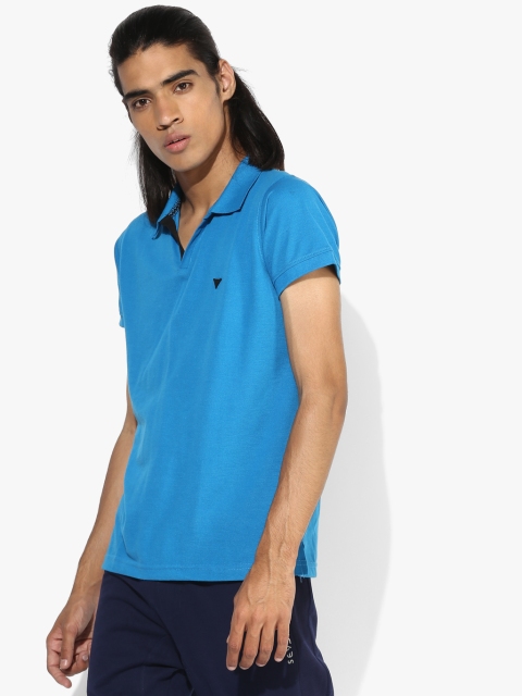 

Sweet Dreams Men Blue Solid Regular Fit Polo T-Shirt