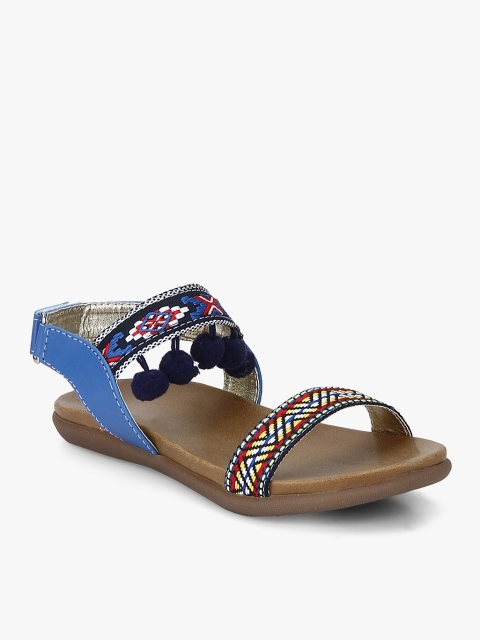

J Collection Girls Blue & White Woven Design Flats