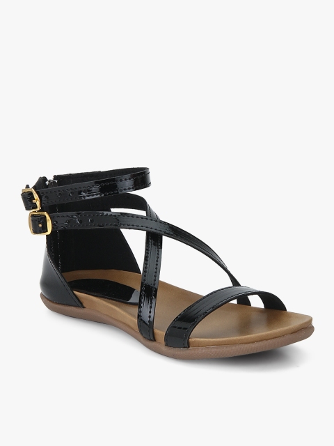 

J Collection Girls Black Solid Open Toe Flats