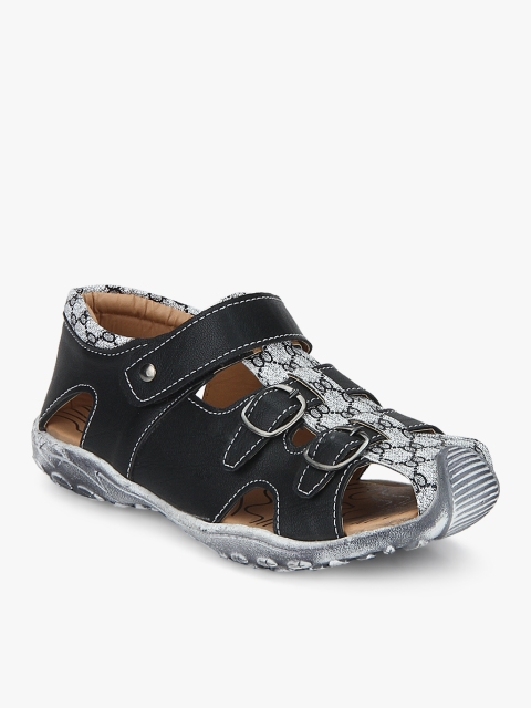 

J Collection Men Black & White Colourblocked Fisherman Sandals