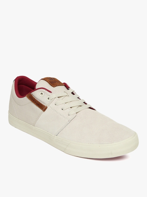 

Supra Men Beige Solid Leather Sneakers
