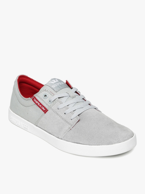 

Supra Men Grey Solid STACKS II Flatform Skate Sneakers