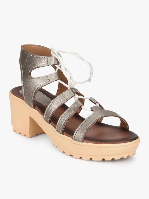 

J Collection Women Silver-Toned Solid Sandals