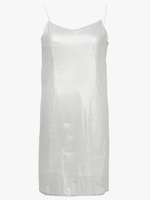 

CAMLA Women Silver-Toned Embellished Bodycon Dress