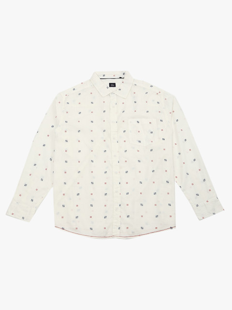 

ALTOMODA by Pantaloons Plus Size Men Off-White Regular Fit Printed Casual Shirt