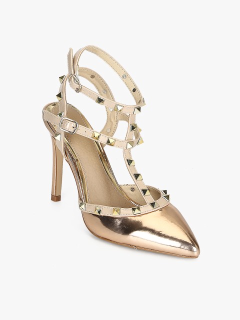 

Truffle Collection Women Gold-Toned Embellished Sandals