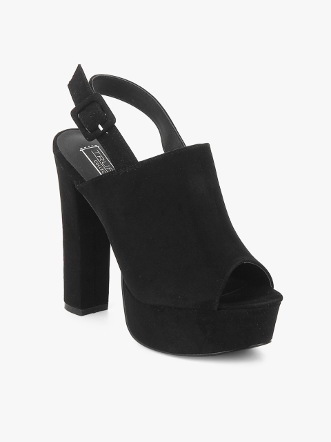 

Truffle Collection Women Black Solid Peep Toes