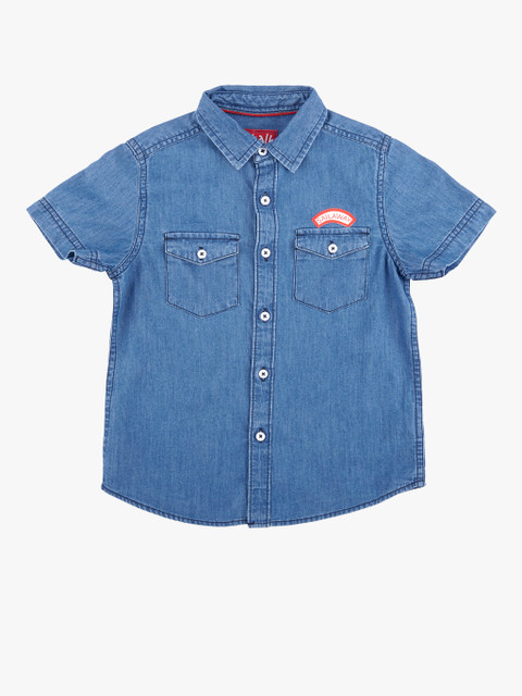 

CHALK by Pantaloons Boys Blue Regular Fit Solid Casual Shirt