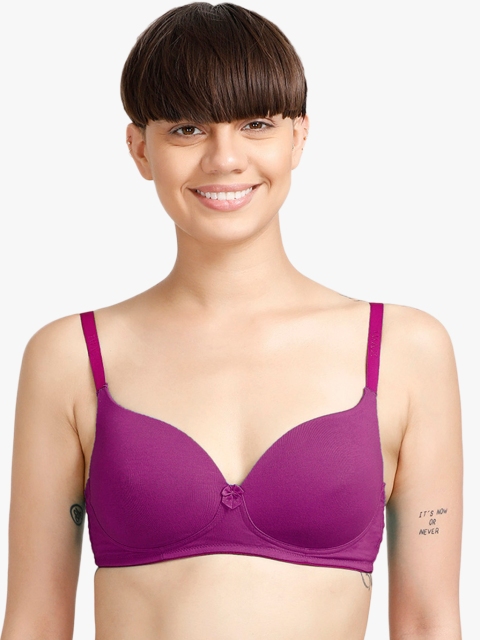 

Zivame Purple Solid Underwired Non Padded Everyday Bra ZOPP03