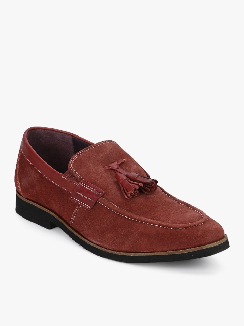 

Ninety9steps Men Maroon Solid Loafers