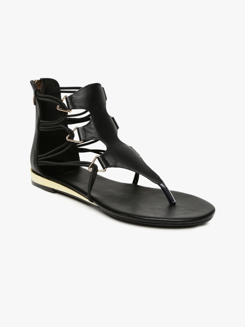 

Tresmode Women Black Solid Gladiators