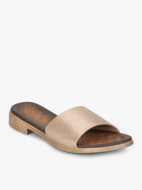 

Ginger by Lifestyle Women Gold-Toned Solid Open Toe Flats