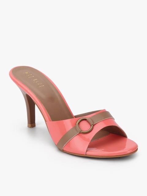 

Wet Blue Women Pink Solid Heeled Sandals