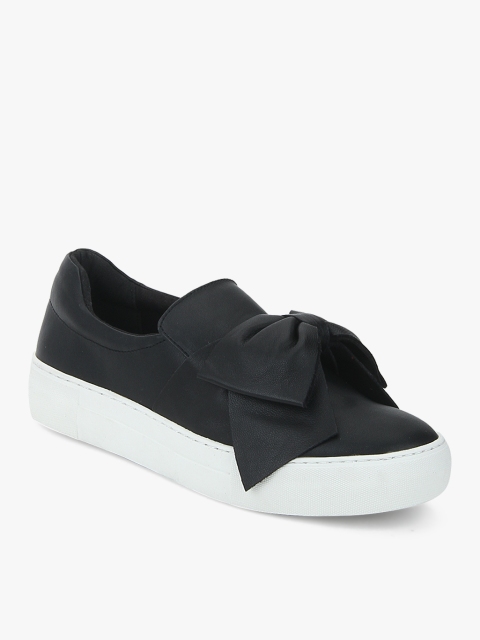 

Steve Madden Women Black Loafers With Bow Detailing