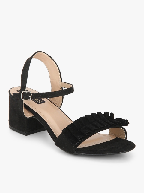 

Under Knee Women Black Solid Sandals