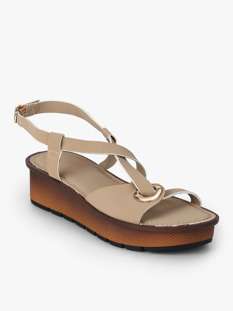 

Wet Blue Women Beige Solid Sandals