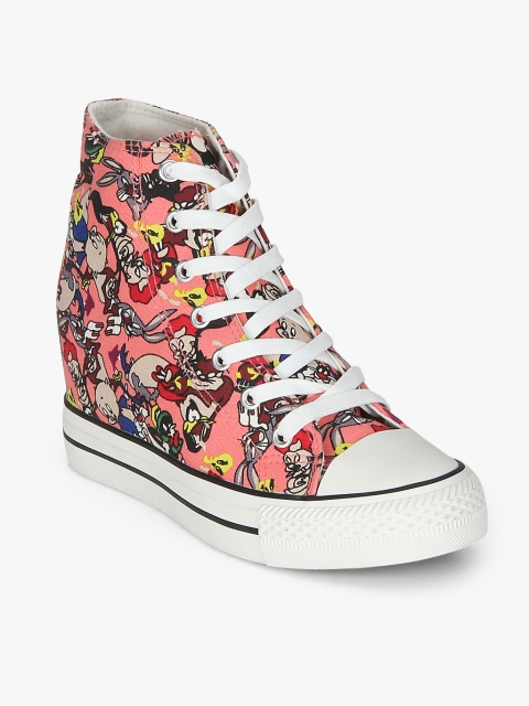 

Carlton London Women Multicoloured Printed Synthetic Mid-Top Sneakers, Multi