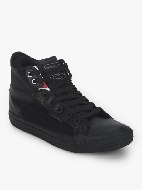 

BRITISH KNIGHTS Men Black Solid Synthetic Mid-Top Sneakers