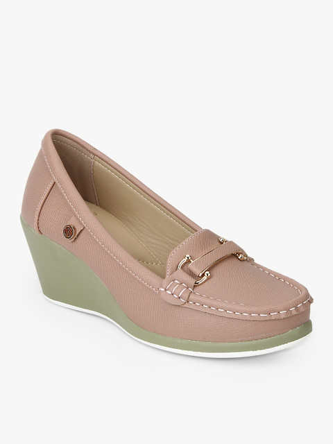 

Carlton London Women Peach-Coloured Solid Loafers