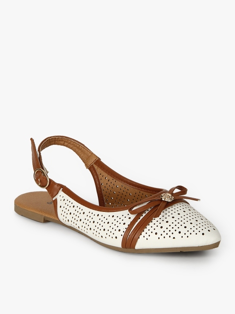 

Ginger by Lifestyle Women White Solid Mules