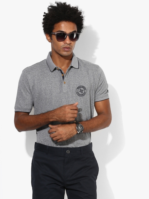 

Indian Terrain Men Grey Solid Polo Collar T-shirt