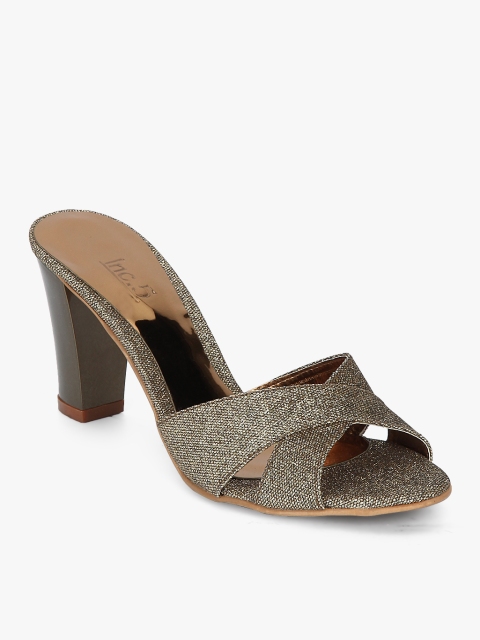 

Inc 5 Women Gold-Toned Woven Design Sandals