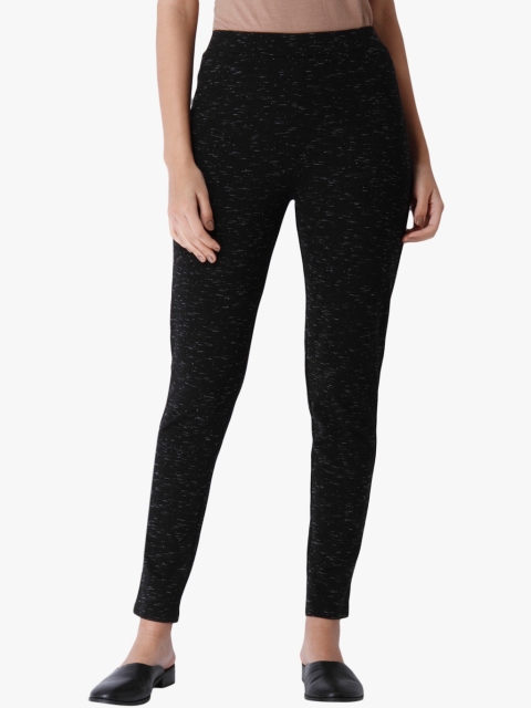 

Vero Moda Women Black Solid Skinny Fit Knitted Leggings