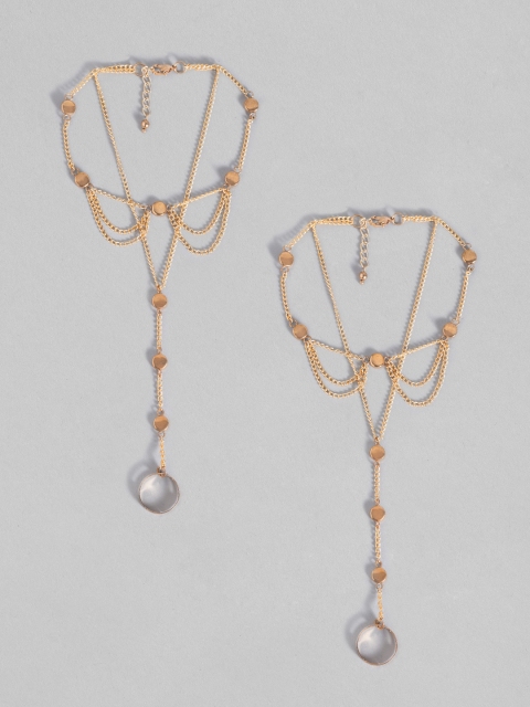 

Blueberry Set of 2 Gold-Toned Toe-Ring Anklets