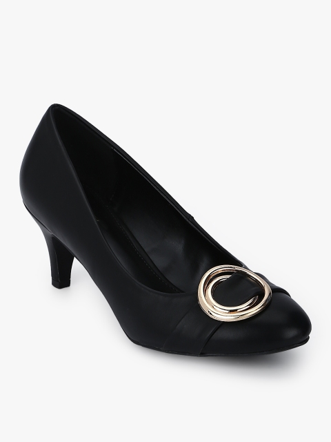 

CERIZ Women Black Solid Pumps