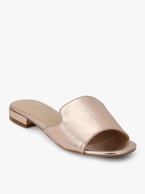 

CERIZ Women Rose Gold Solid Open Toe Flats