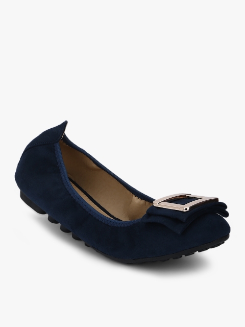 

CERIZ Women Navy Blue Solid Ballerinas
