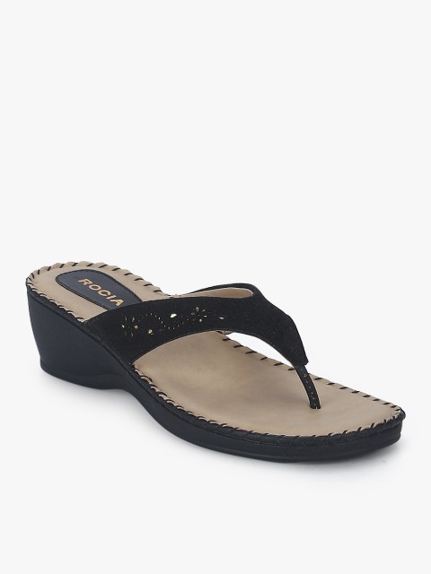 

Rocia Women Black Solid Sandals