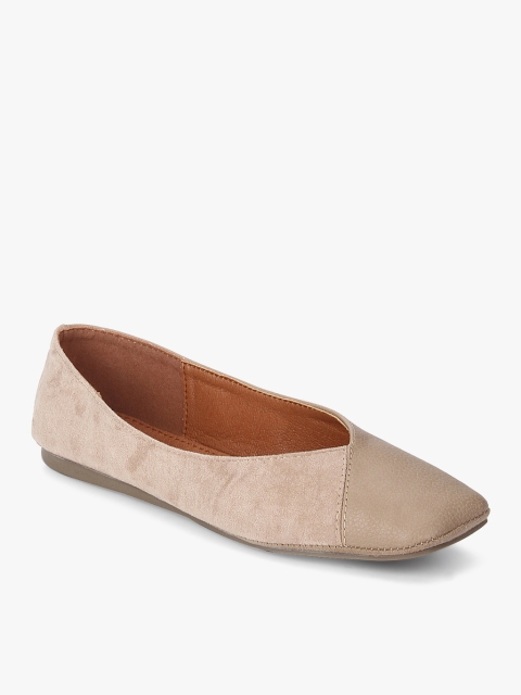 

CERIZ Women Beige Solid Ballerinas