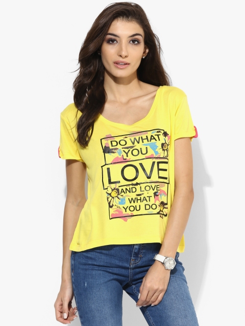 

Riot Jeans Women Yellow Printed Top