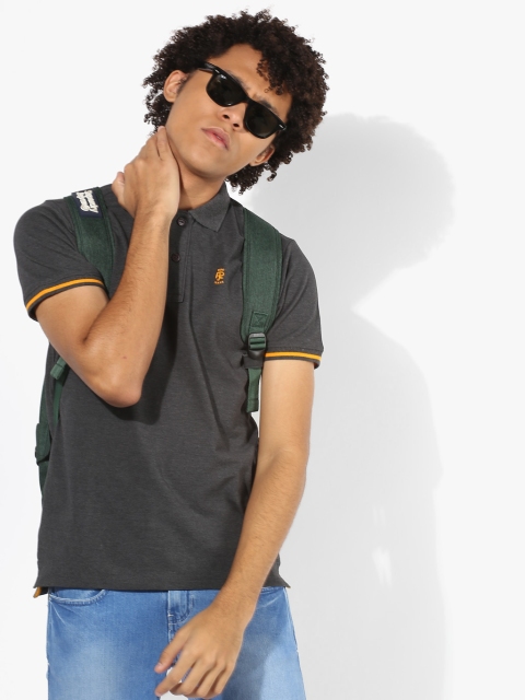

Pepe Jeans Men Grey Solid Polo Collar T-shirt