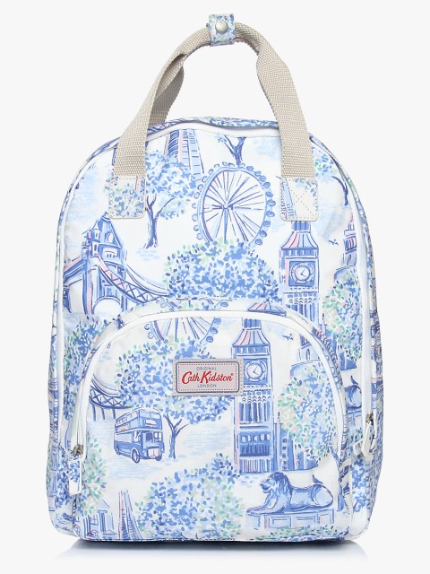 

Cath Kidston Women Blue & White Graphic Backpack