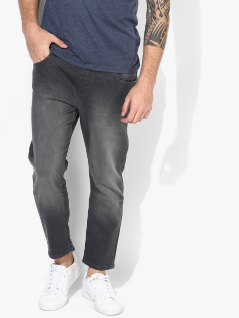 

Blue Saint Men Charcoal Grey Slim Fit Mid-Rise Clean Look Jeans