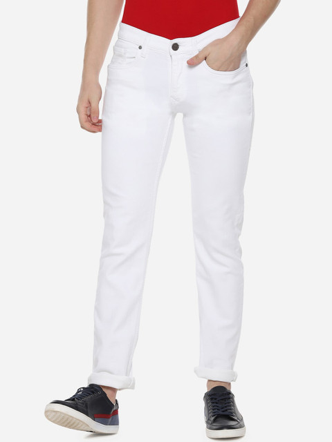 

Louis Philippe Jeans Men White Slim Fit Mid-Rise Clean Look Stretchable Jeans