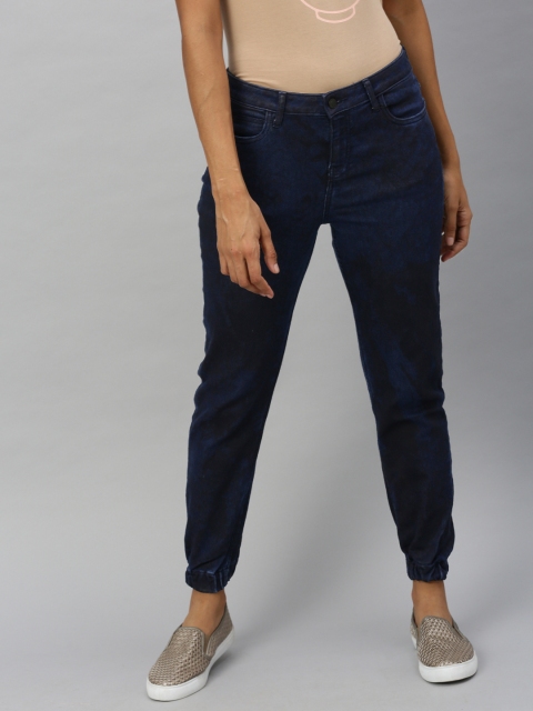 

Vero Moda Women Blue Jogger Fit Mid-Rise Clean Look Stretchable Cropped Jeans