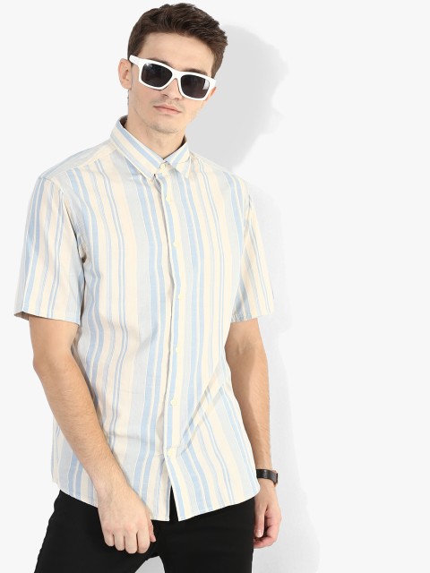 

SELECTED Men Blue & Pink Striped Slim Fit Casual Shirt