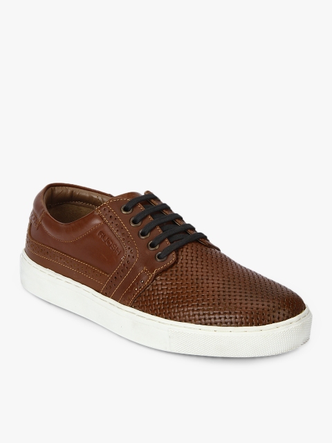 

Ruosh Men Brown Textured Sneakers