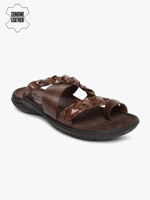 

Ruosh Men Brown Leather Comfort Sandals