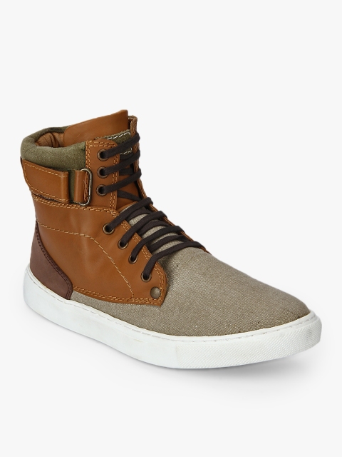 

Ruosh Men Beige & Tan Coloublocked Sneakers